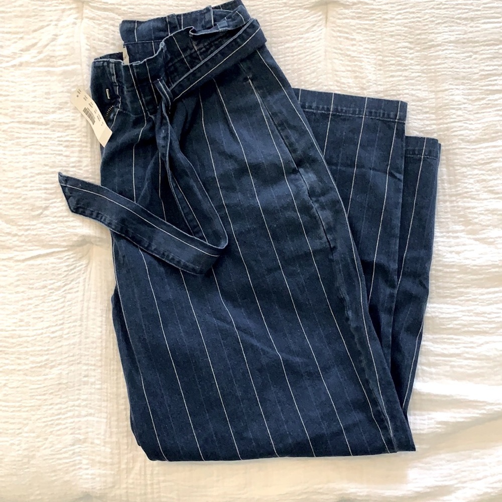 NWT J. Crew Paper Bag Stripe Pants